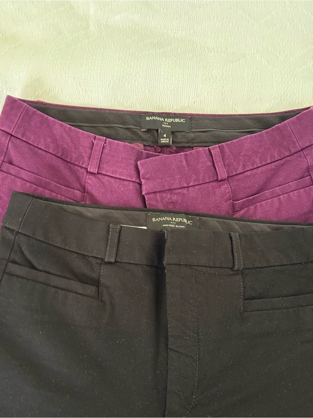 Banana Republic Plum and Black Tailored Dress Pants Duo